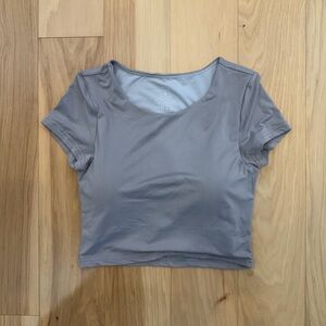 Grey cropped top Sz S padded #croptop #fashion